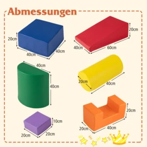 Alternative view of Kit de 6 bloques de diferentes formas para bebé - Costway