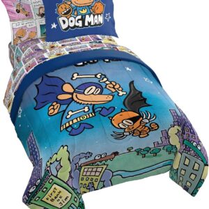 Juego de cama tamaño individual de 5 piezas de Dog Man - Jay Franco