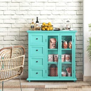 Aparador tipo buffet con cajones y puertas para cocina - SILKYDRY