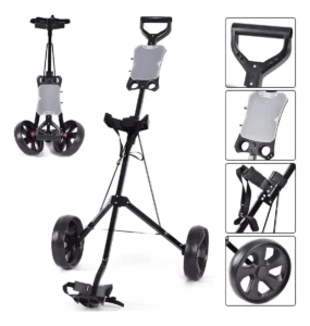 Carrito de Golf Plegable con 2 Ruedas y Marcador - Dortala