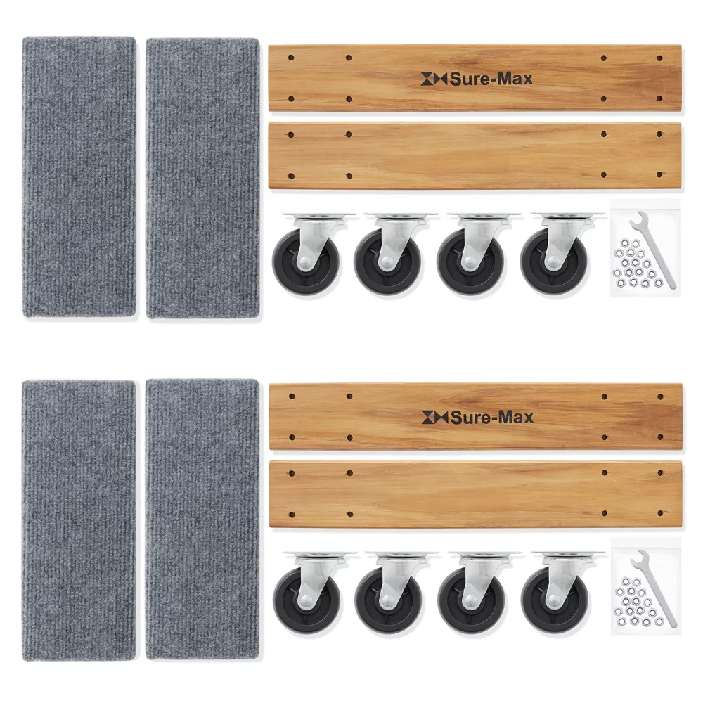 Paquete de 2 plataformas con ruedas para muebles 30x45cm -Sure-Max - Imagen 7