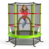 Trampolín recreativo para niños de 55 pulgadas con colchoneta y Red - Costway