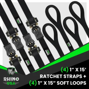 Alternative view of Paquete de 4 straps / Correas de Trinquete - Rhino USA