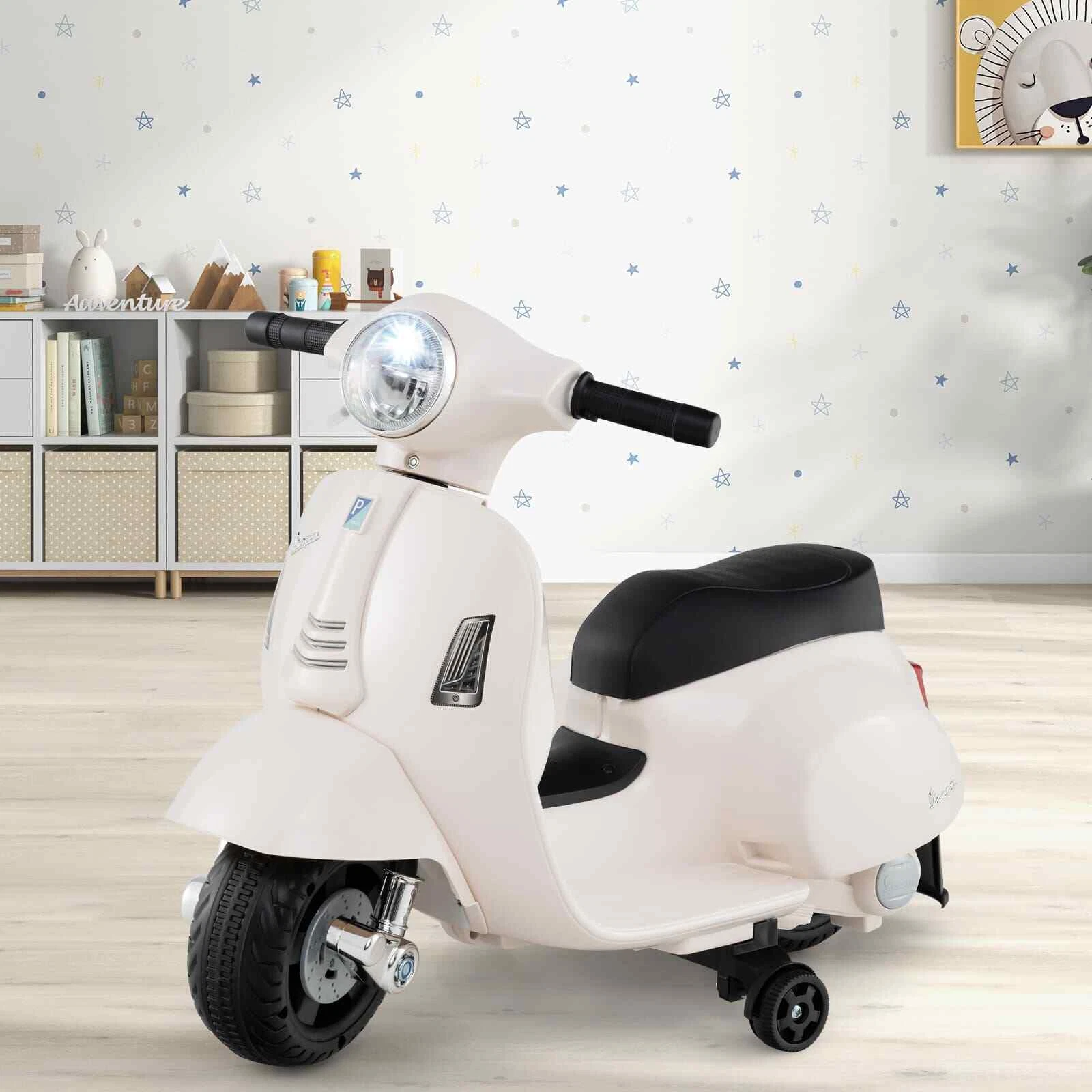 Motocicleta Vespa de 6 V para niños color blanco - Imagen 3