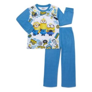 Conjunto de 2 piezas de pijama para niños: camisa y pans de minions, talla 8 - Marca The Minions