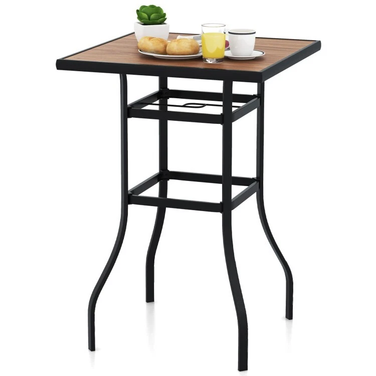 Mesa de bar para jardín y patio de 27,5" con estructura de metal - Imagen 2