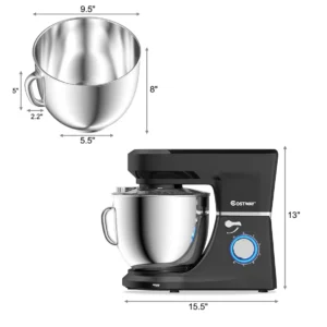 Alternative view of Batidora de pie inclinable de 7.5 cuartos marca Costway
