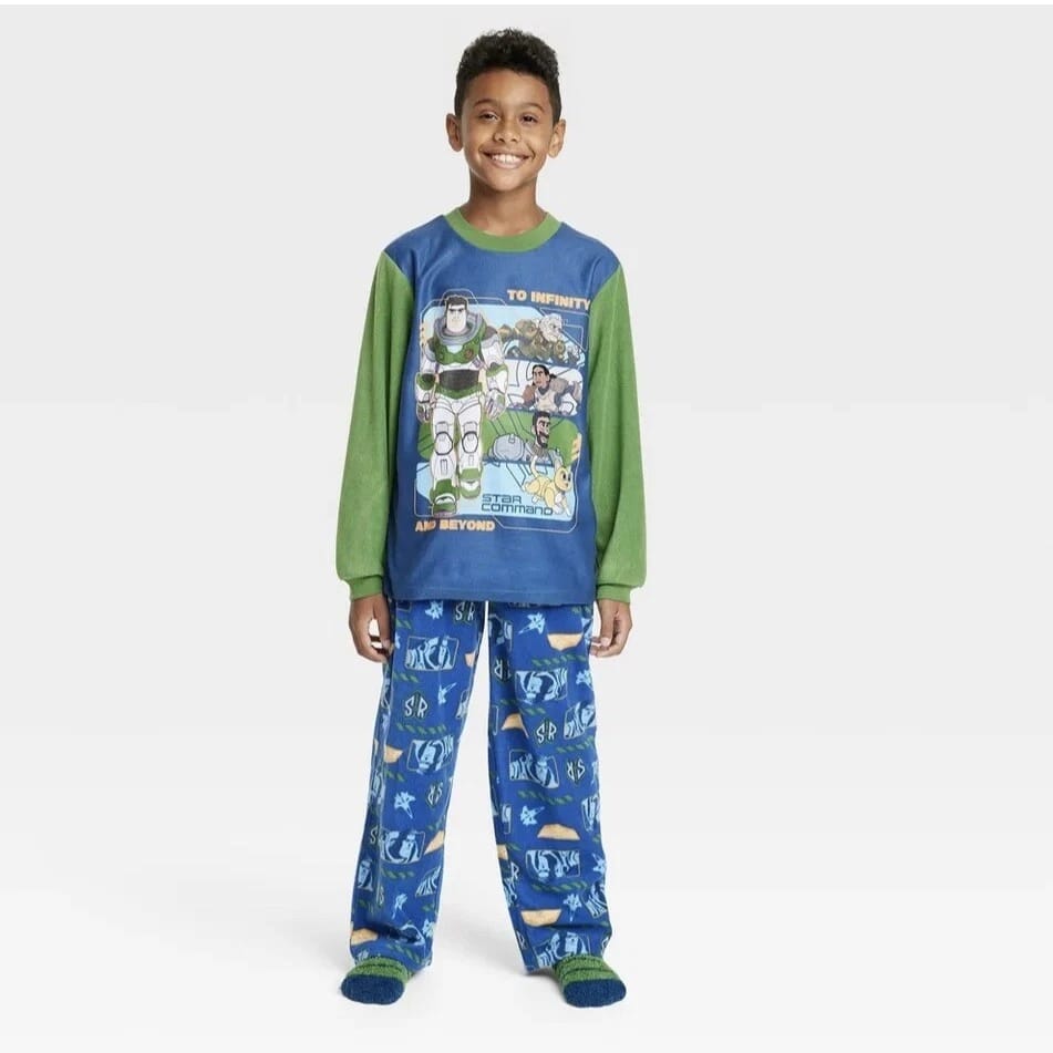 Pijama de 2 piezas manga larga par aniño de talla 6/7 con diseño de Buzz Ligthyear