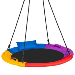 Columpio para árbol multicolor con cojín - Costway