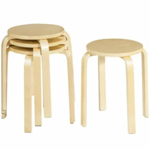 Juego de 4 taburetes para comedor de 18 in marca Costway