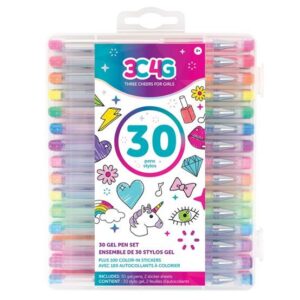 Paquete de 30 plumas de gel marca 3C4G