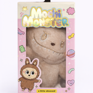 Llavero de peluche de monstruo Mochi Beige