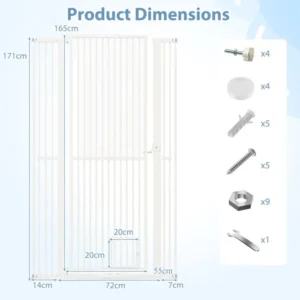 Alternative view of Puerta para mascotas tamaño extra alta - Costway