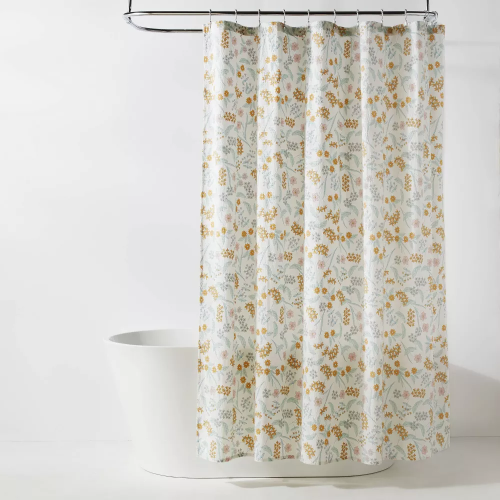 Cortina de baño con estampado floral de 72x72 pulgadas -Room Essentials