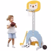 Juego de aro de baloncesto infantil 3 en 1 de Costway