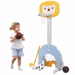 Juego de aro de baloncesto infantil 3 en 1 de Costway