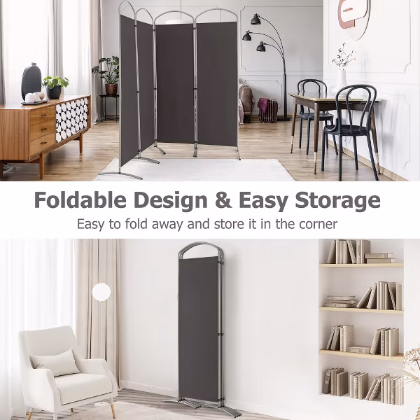 Biombo / Divisor de pared de 4 paneles marca Costway - Imagen 2