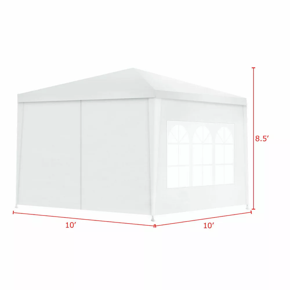 Carpa con dosel de 3x3 metros para exteriores con paredes laterales -Costway - Imagen 5