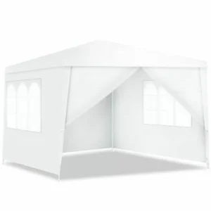Carpa con dosel de 3x3 metros para exteriores con paredes laterales -Costway