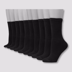 Paquete de 10 pares de calcetines para mujer talla 5-9 - Hanes