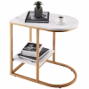 Mesa auxiliar en forma de C de 2 niveles - Costway