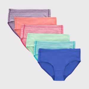 Paquete de 6 calzones para niña talla 6 - Hanes