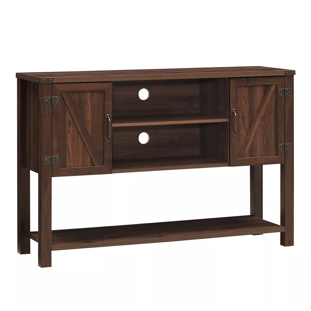Mueble para TV con armario de almacenamiento y estante inferior -Costway