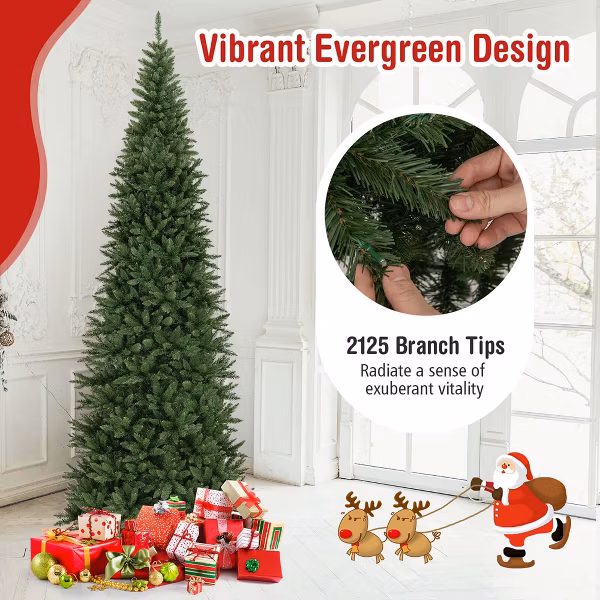 Árbol de Navidad preiluminado de 12 pies marca Costway - Imagen 2