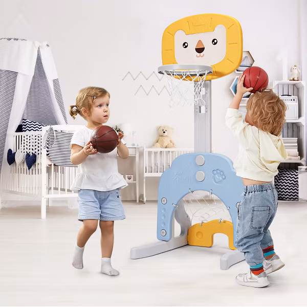 Juego de aro de baloncesto infantil 3 en 1 de Costway - Imagen 3