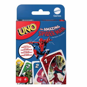 Juego de cartas UNO versión The amazing Spiderman -Mattel