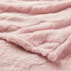 Alternative view of Manta de Felpa color rosa, tamaño Full/Queen - Marca Jacquard