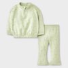 Conjunto de 2 piezas: sudadera y pantalón de felpa con estampado floral para recién nacido - Marca Baby Girl´s