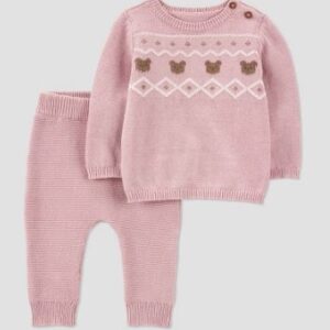 Conjunto de 2 piezas para bebé recién nacido: sueter y pans