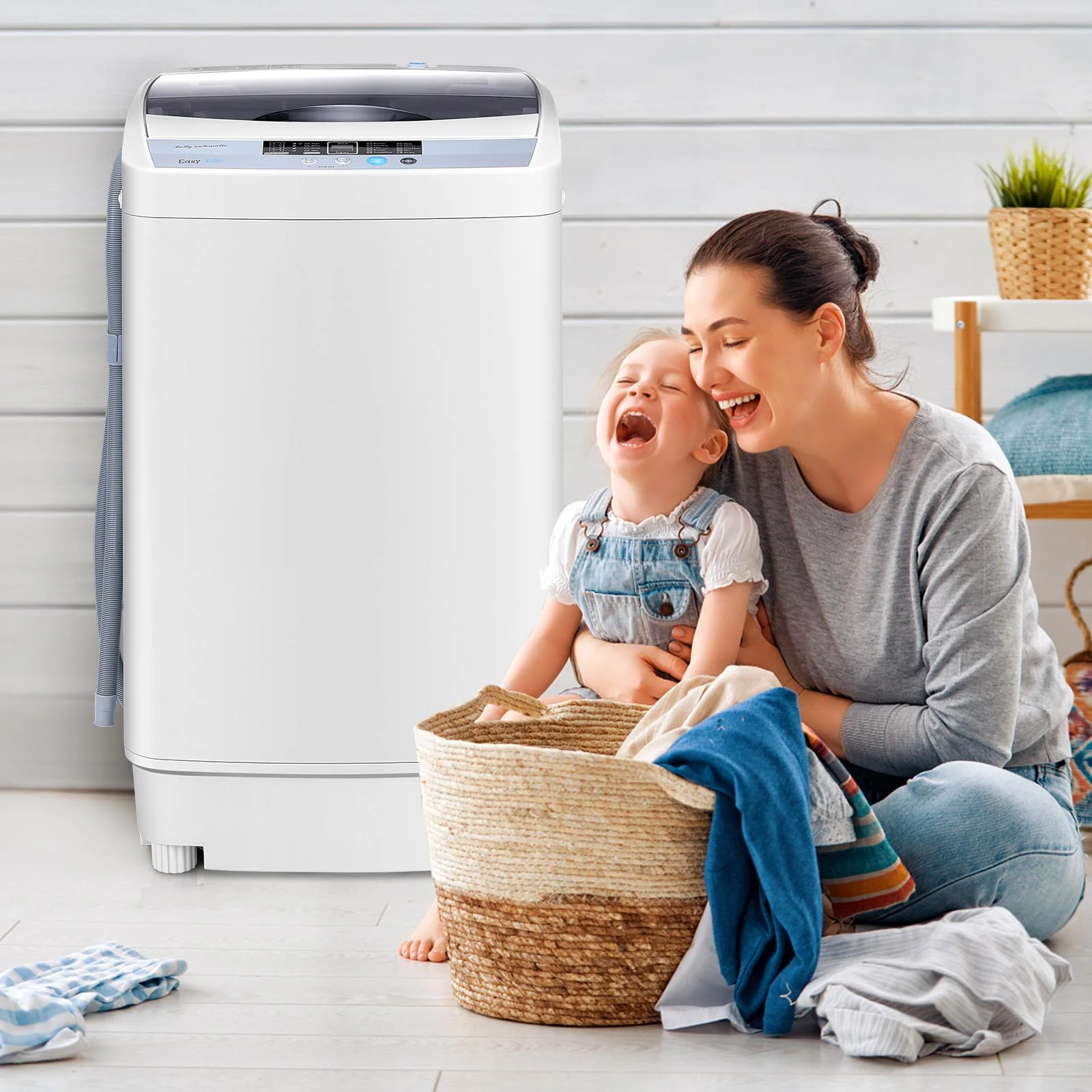 Lavadora automática de 10 programas de 9.92 Lbsmarca Giantex - Imagen 4