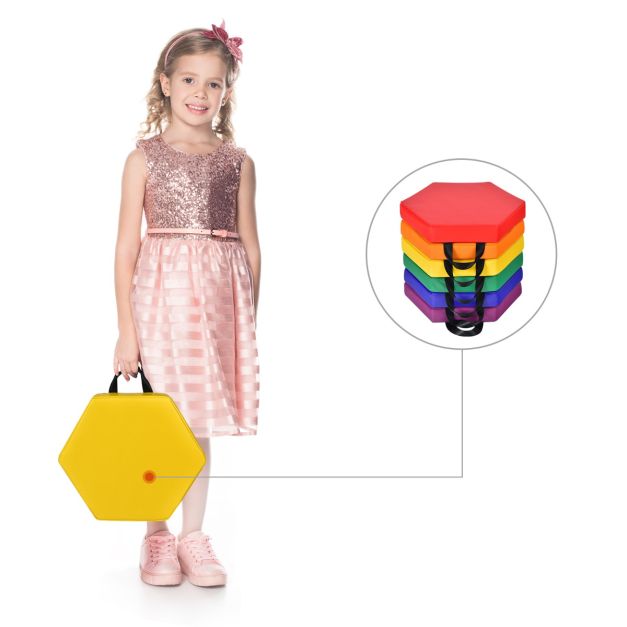 Juego de 6 cojines de colores para niños - Imagen 4