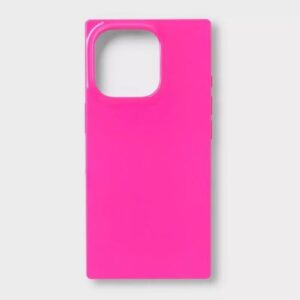Case cuadrado, color rosa neón para iPhone 16 Pro con MagSafe - Marca Heyday