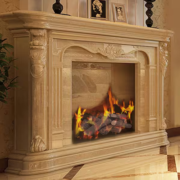 Juego de 9 leños de propano para chimenea de cerámica - Boyel Living - Imagen 2