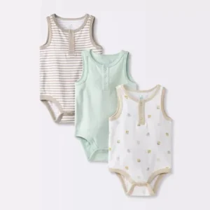 Paquete de 3 Bodys sin mangas para bebé talla 3-6 meses - Cloud Island