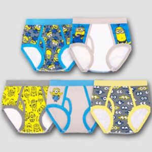 Paquete de 5 calzones para trusas de minions para niño, talla 4 - Marca Mi Villano Favorito