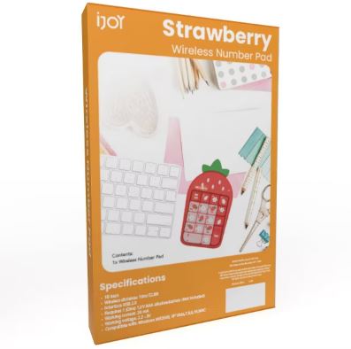 Accesorio para computadora: teclado númerico con diseño de fresas - Marca IJoy - Imagen 2