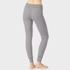 Alternative view of Leggings térmicos con diseño de gofres para mujer, color gris, talla L - Marca Warm Essentials