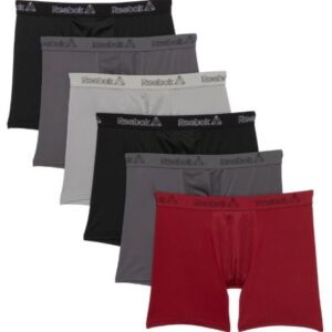 Paquete de 6 boxers para hombre, colores variados, talla XL - Marca Reebok