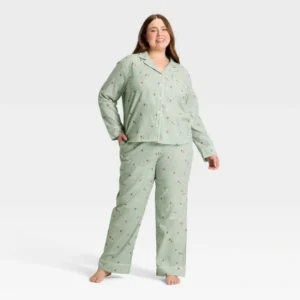 Conjunto de pijama de 2 piezas con diseño de pan de jengibre, para dama talla L -Wondershop