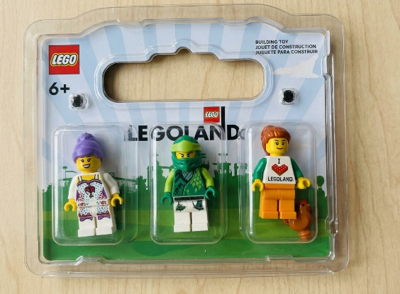 Set 3 Minifiguras LEGO LEGOLAND Exclusive – Ninja, I Love Legoland & Gallina