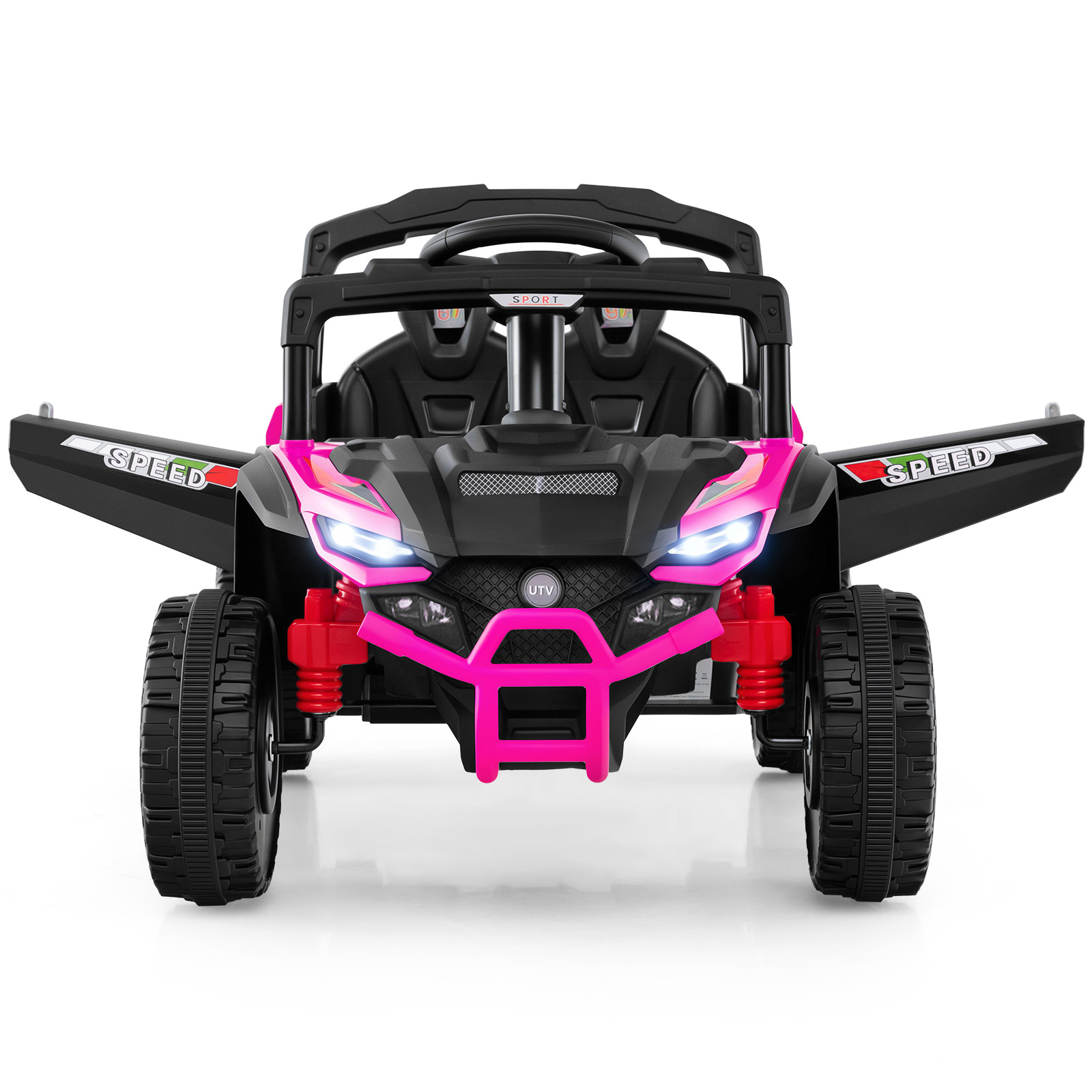 Buggy eléctrico para niños de 12 V con luces LED, música y claxon -Costway - Imagen 5