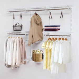 Armario ajustable de acero para montaje en pared, color blanco -Costway
