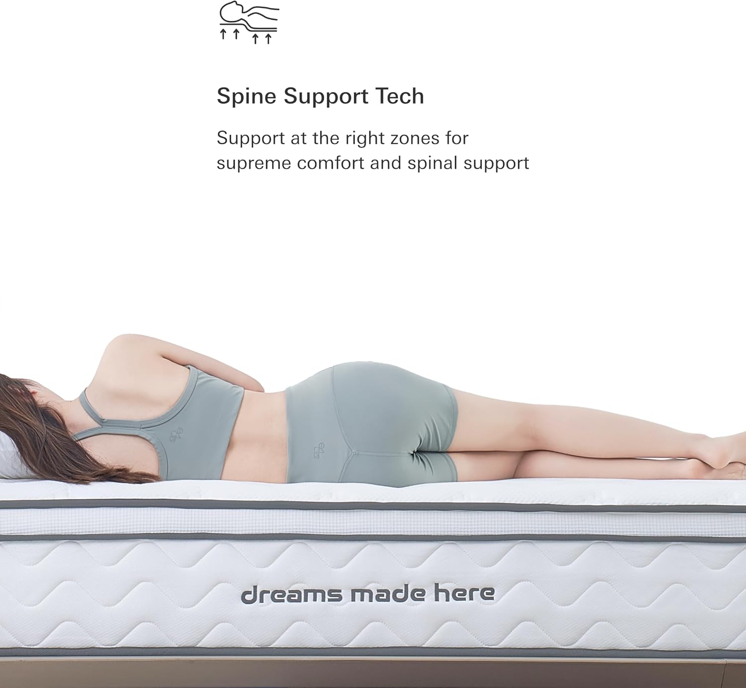 Colchón tamaño matrimonial de memory foam con soporte multizona de 12 pulgadas -Plush Zen - Imagen 3
