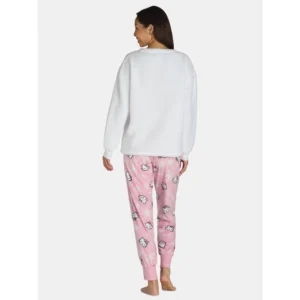 Alternative view of Pijama de 2 piezas afelpada para mujer talla XL -Hello Kitty