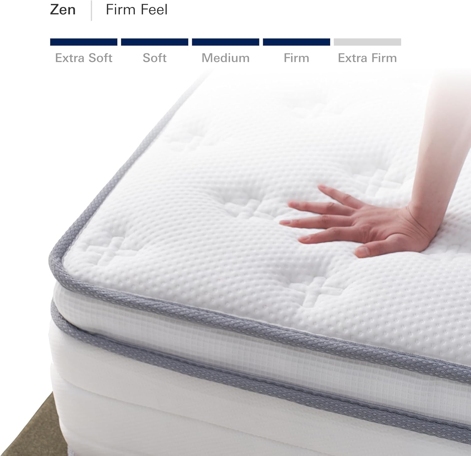 Colchón tamaño matrimonial de memory foam con soporte multizona de 12 pulgadas -Plush Zen - Imagen 4