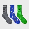 Paquete de 3 pares de calcetines de Minecraft para niño talla 3-10